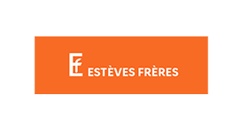 Logo ACE ESTEVES FRERES - texte blanc sur fond orange