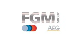 Logo FGM Atelier AEG Group - texte gris sur fond blanc